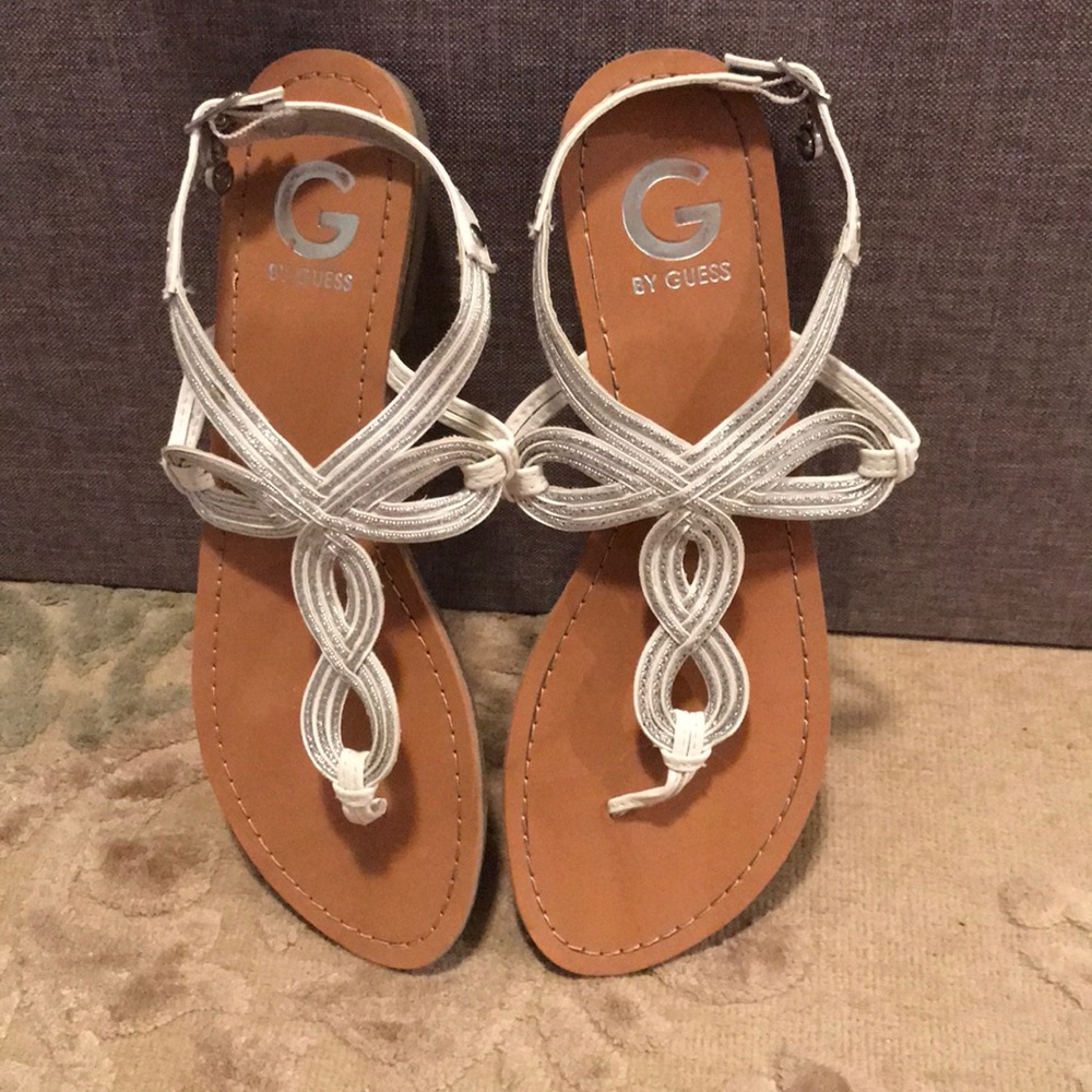 G by Guess White sandals